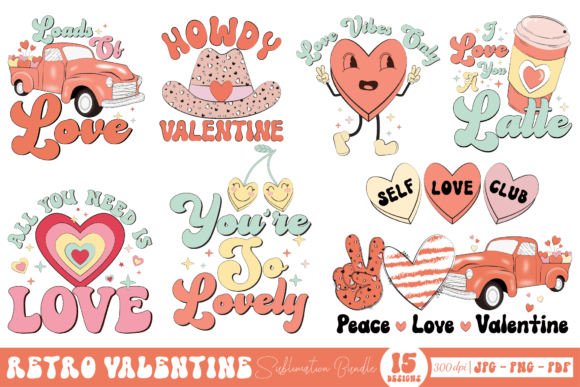 Download Retro Valentine PNG Sublimation Bundle - Retro valentine png sublimation bundle Collection