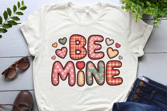 Download Be Mine Patchwork Valentine's Day Png - Valentine's day png Collection