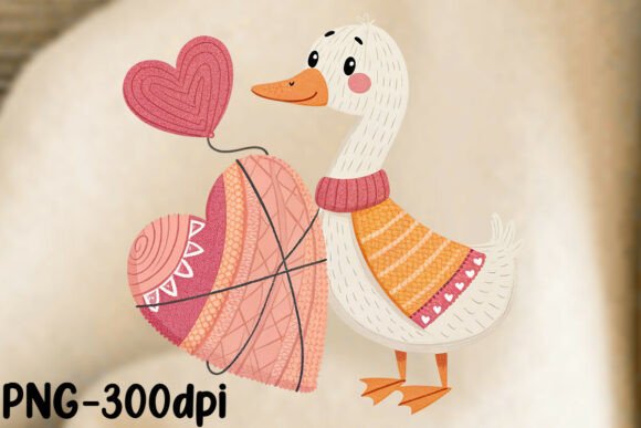 Download Faux Yarn Valentine Valentine Goose PNG - Faux yarn valentine Collection