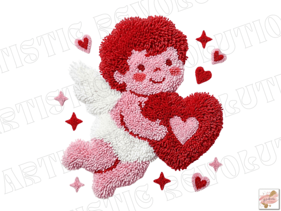 Download Faux Yarn Valentine Cupid Png Valentines - Faux yarn valentine Collection