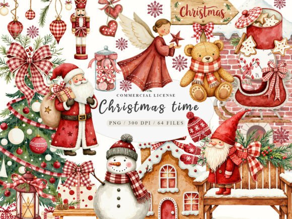 Download Christmas Floral Wreath &amp; Santa Claus - Floral Collection