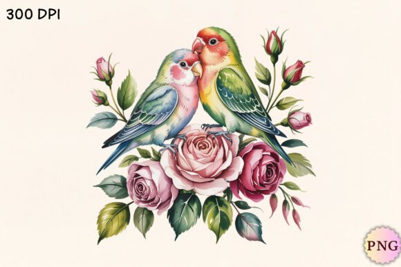 Download Watercolor Love Birds PNG Clipart - Love birds png Collection