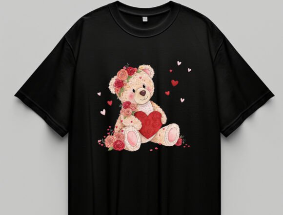 Download Valentines Day Png, Floral Bear Png - Floral Collection