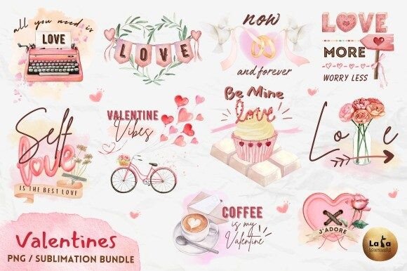 Download Valentine's Day PNG Bundle Graphic - Valentine's day png Collection
