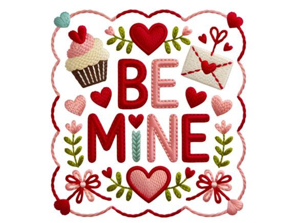 Download Faux Yarn Crochet Valentine's Day PNG. - Premium Resources