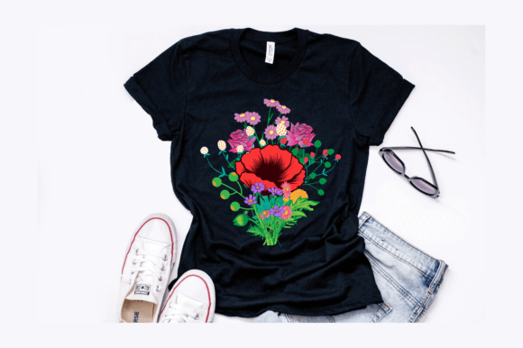 Download Vintage Botanical Floral T-Shirt Design - Floral Collection