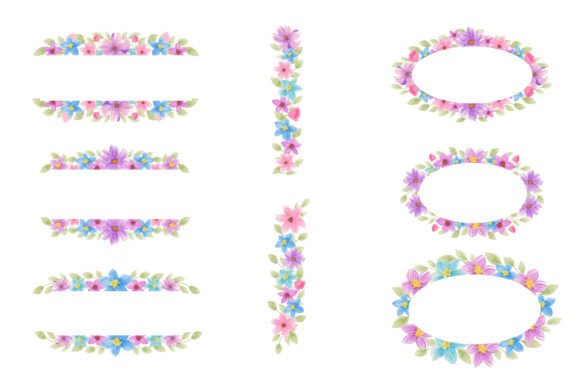 Download Romantic Floral Frame Watercolor - Floral Collection