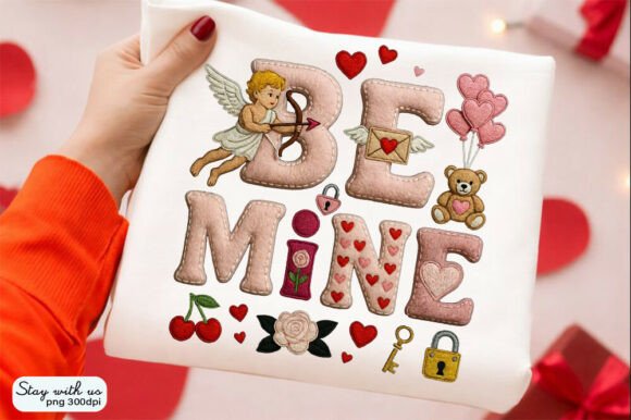 Download Be Mine Faux Yarn Valentine PNG - Faux yarn valentine Collection