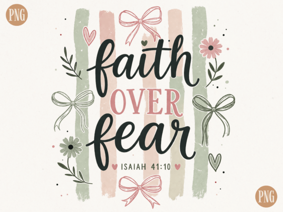 Download Faith over Fear PNG | Christian Floral Q - Floral Collection