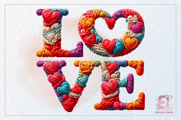 Download Valentine LOVE PNG Knitted Yarn Clipart - Love png Collection