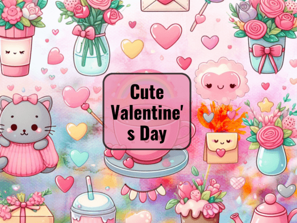 Download Cute Valentine's Day Png Bundle - Valentine's day png Collection
