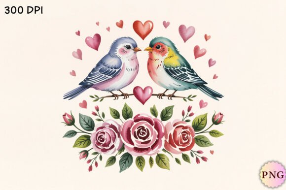 Download Watercolor Love Birds PNG Clipart - Love birds png Collection