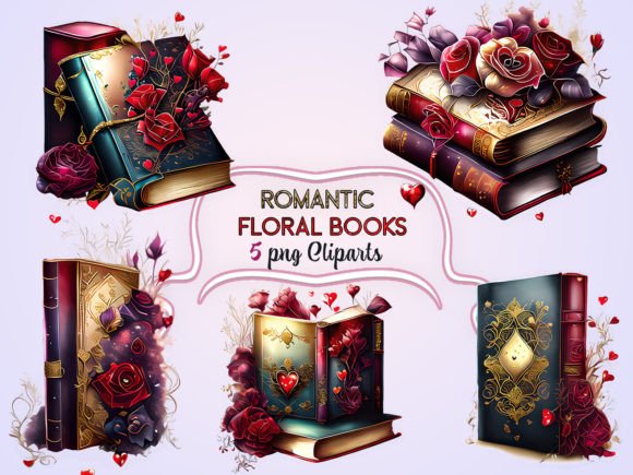 Download Romantic Floral Books Sublimation - Floral Collection