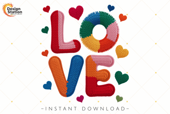 Download Colorful Yarn Text Valentine LOVE PNG - Love png Collection