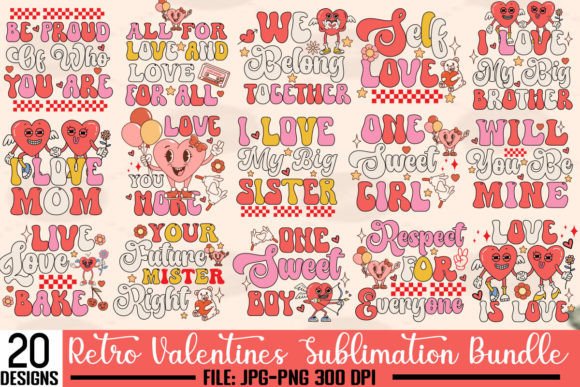Download Retro Valentine's Day PNG Bundle - Valentine's day png Collection