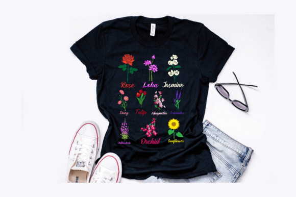Download Vintage Botanical Floral T-Shirt Design - Floral Collection